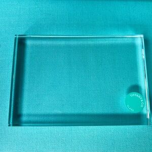 Tiffany & Co. New, Business card paperweight crystal glass. Perfect condition.